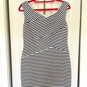 End of Summer price sale - Black and White Crisscross Stretch dress for summer